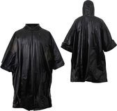 Benson Regenponcho - zwart - herbruikbaar - voor volwassenen - poncho