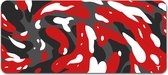 Tommiboi muismat - Swirl muismat rood - xxl muismat - 90x40 cm – Anti-slip – Grote Muismat