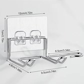 Föhnhouder RVS Wandmontage - Zonder boren Badkamer accessoires Zilver