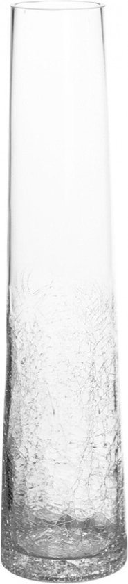Decoratieve vaas in transparant geblazen glas H40