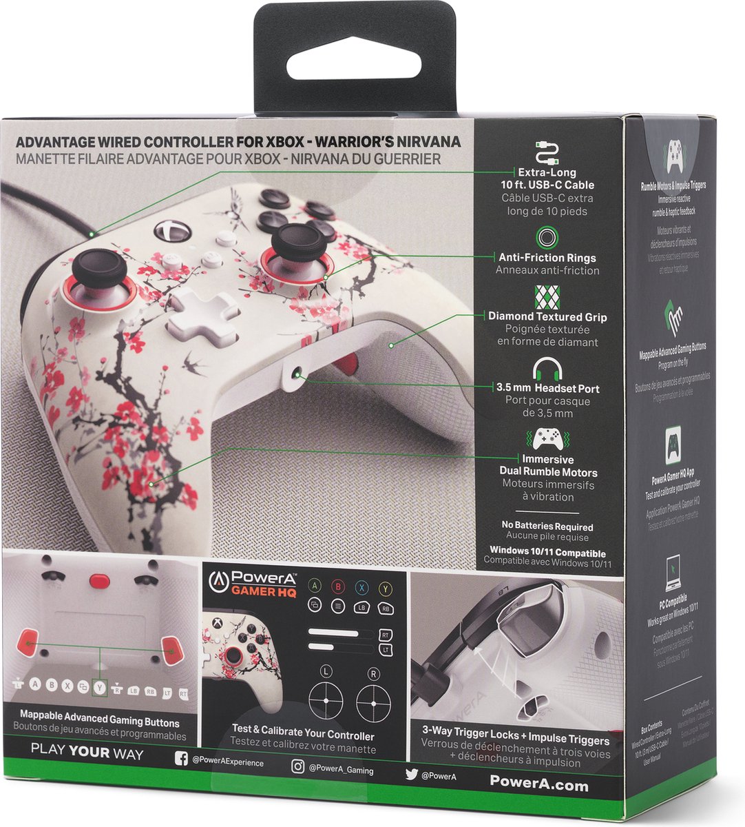 PowerA Bedrade Controller - Xbox Series X|S - Warrior's Nirvana - 3m USB-kabel – foto 6