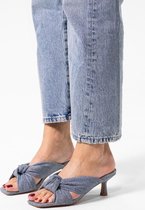 Sacha - Dames - Blauwe denim geknoopte muitjes - Maat 40