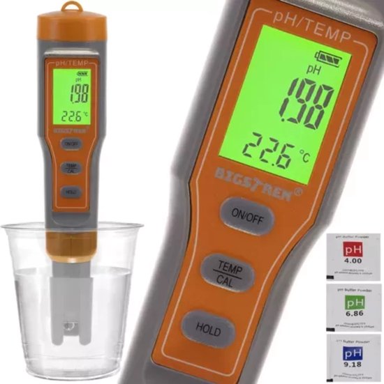 Foto: Ph ec tds en temperatuur 4 in 1 meter digitaal waterproof voor zwembad drinkwater testen vijver aquarium kweken tester