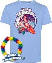 T-shirt Surfing Man | Toppers in Concert 2024 | Club Tropicana | Hawaii Shirt | Ibiza Kleding | Lichtblauw | maat XXL