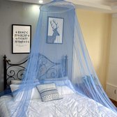 Klamboe voor tweepersoonsbed, muggennet voor reizen, camping, insectenbescherming (blauw), L-XXL