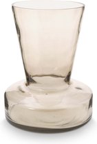 vtwonen Vase Trompette en Verres - Décoration de la Maison - Myrrhe / Sable - 16x19cm