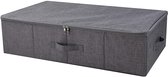 Boîte de rangement sous le lit anti-poussière, pliable et robuste, grise