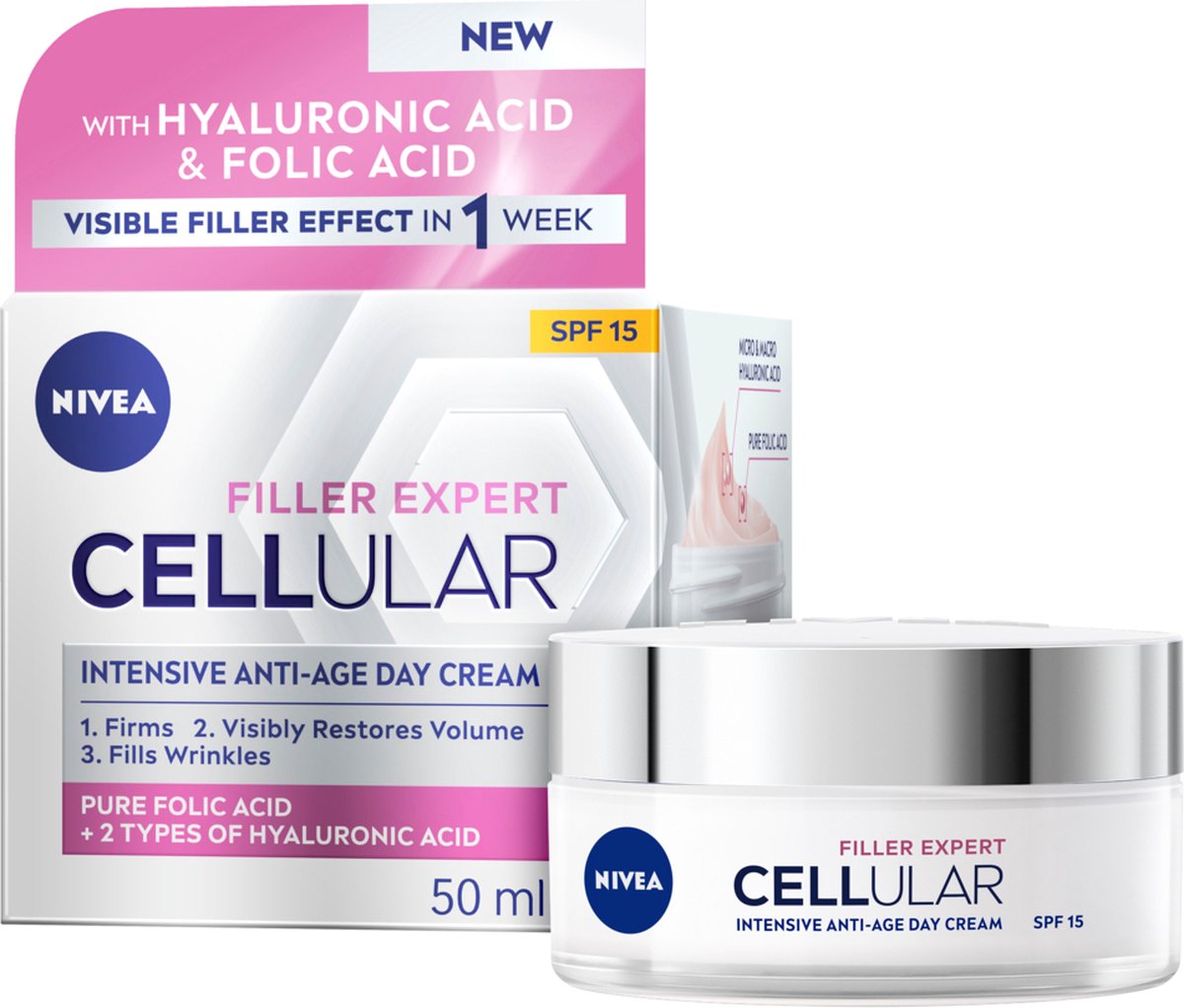 1+1 gratis: NIVEA Cellular Filler Dagcrème Anti-Age SPF 15 50 ml