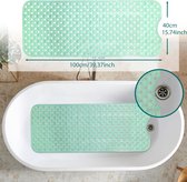 Antislip mat 100 x 40 cm voor bad en douche (Groente)