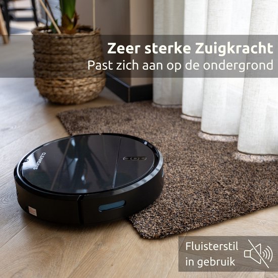 CleanDays D2-007 Robotstofzuiger met Dweilfunctie - Laadstation - 3-in-1 – Stil – 2000Pa – Huisdieren – App + Afstandsbediening