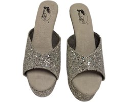 SOISBELLE STRASS MUILTJE. PLATEUZOOL 10 CM HAK 20 CM SIZE 37