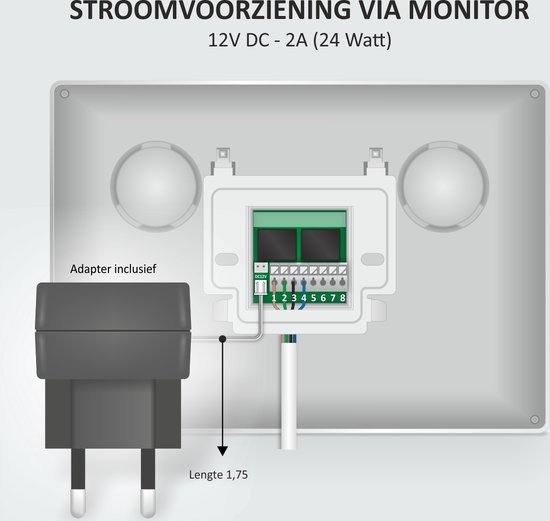 ELRO DV4000-2 Video Deur Intercom – 2 Appartementen - 1080P Full HD Camera met nachtzicht – 4-draads kabel – 16 Beltonen — afbeelding 3