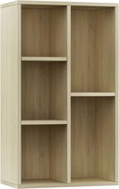 vidaXL - Boekenkast/dressoir - 50x25x80 - cm - bewerkt - hout - sonoma - eikenkleur