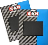 Papier abrasif professionnel SAM - waterproof - grain 600 - ponçage et ponçage de la peinture, du vernis et du mastic - très approprié pour les peintures automobiles - 2 x 5 pièces