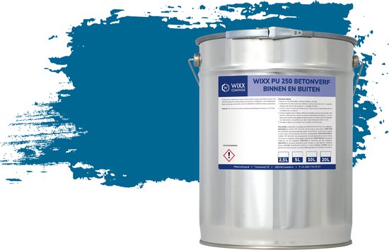 Wixx PU 250 Betonverf Buiten en Binnen - 20L - RAL 5017 | Verkeersblauw