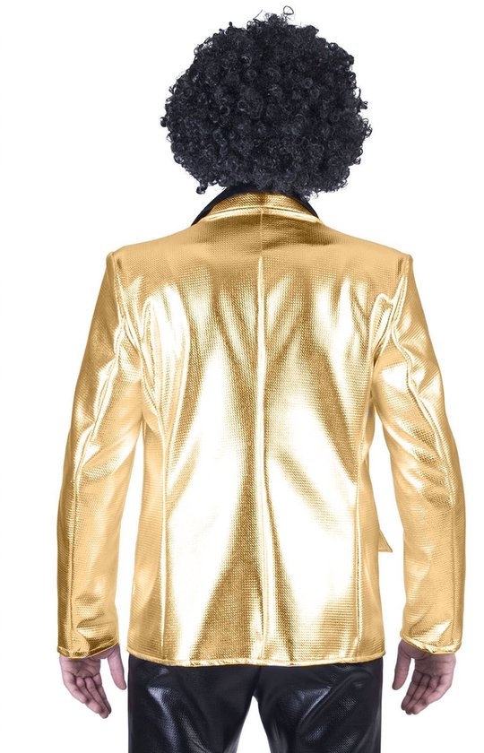 Disco Blouse Heren Hologram Goud-Zwart Kopen