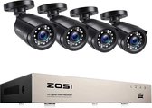 Zosi Home Security Systeem H.265 + 8CH - CCTV - Beveiligingscamera set met 4 Cameras Outdoor Buiten - Home Security Camera Systeem - Wifi Camera Set - Video + Audio-opname - Beveiligingscamera - 4 Camera’s - Nachtzicht - Motion Detector