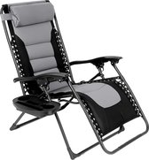 AllinShop® - Chaise de jardin - Chaises de jardin - Chaise de camping - Chaise à bascule - Fauteuil - Pliable - Avec appui-tête - Accoudoir - Avec porte-gobelet - Chaise longue - Chaise à bascule - 160x73x80CM