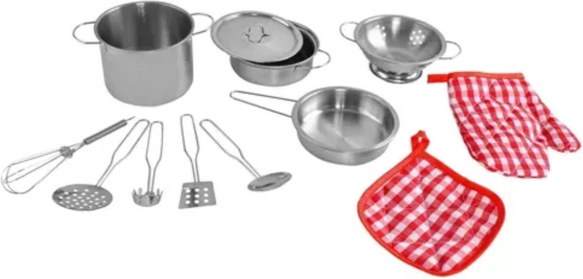 Kruzzel Kinder Kookset - Complete 13-delige Metalen Set - Perfect voor Jonge Chefs — afbeelding 6