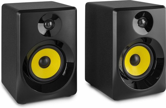 Set actieve studio monitors met bureaustandaard voor studio SMN50B 140W - Zwart