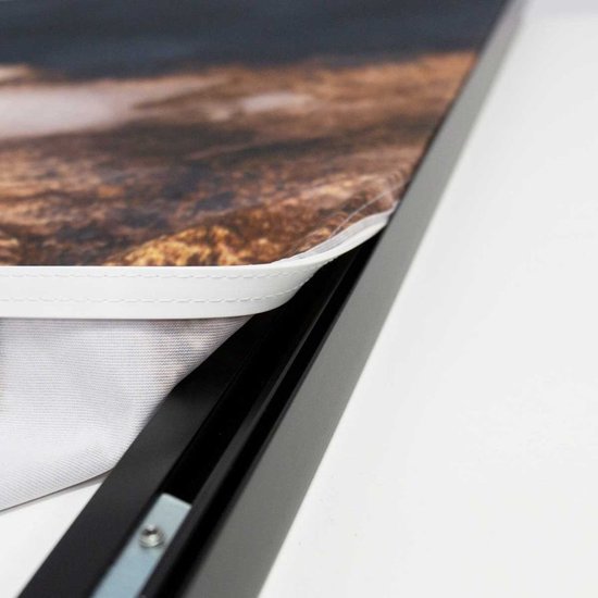 Cadre Art - Fleurs et graminées art sobre | 50 x 75 cm | Tissu interchangeable | Cadre noir | Décoration murale | Peintures sur toile | Debout