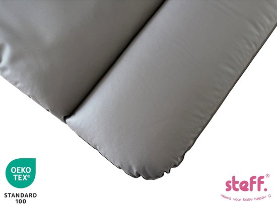 steff - aankleedkussen - 70x50 cm - bruin taupe - met kwaliteitslabel OEKO-TEX standard 100 — afbeelding 3