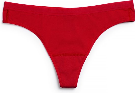 ImseVimse - Imse - Menstruatieondergoed - STRING Period Underwear - menstruatiestring / XL - eur 48/50 - rood