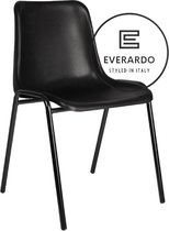 King of Chairs model KoC Everardo zwart met zwart onderstel. Kantinestoel stapelstoel kuipstoel vergaderstoel tuinstoel kantine stoel stapel kantinestoelen stapelstoelen kuipstoelen stapelbare keukenstoel Helene eetkamerstoel