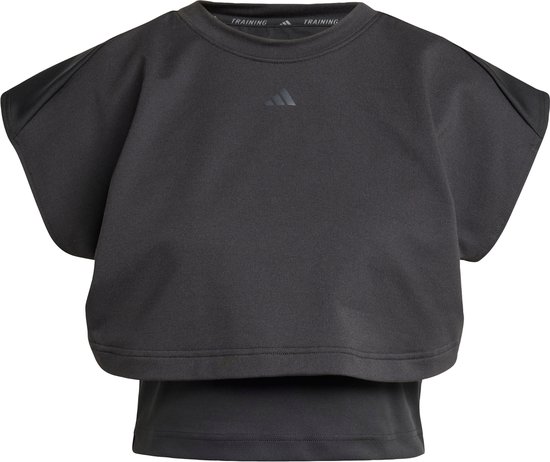 Foto: Adidas performance power boxy french terry 3 stripes tanktop dames zwart xl