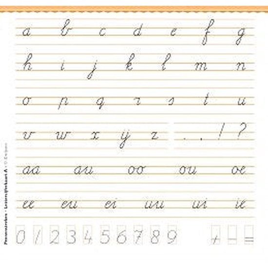 Pennenstreken Letter/Cijferkaart A (per stuk) - cover