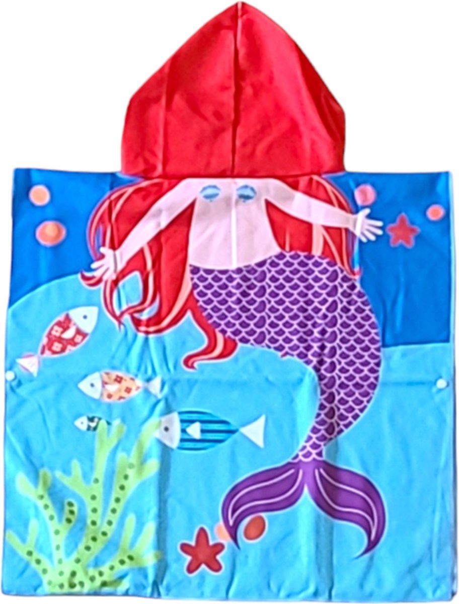 Kids Strand Poncho Mermaid