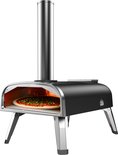 LIVIN' Pizzaoven - Pizzaovens voor buiten - 12 Inch Pizzaoven - Pellet Pizza oven - Duurzaam - Pizzaoven voor buiten - Pizza Oven Houtgestookte - Pizza Oven Tuin - Inclusief Thermometer - Draagbaar - 55*36*27 CM - RVS - Zwart