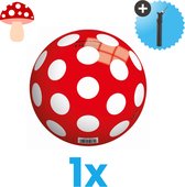 Rood met witte stippen - Lichtgewicht Speelgoed Bal - Kinderbal - 23 cm - Inclusief Balpomp