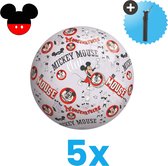 Mickey Mouse Lichtgewicht Speelgoed Bal - Kinderbal - 23 cm - Volumebundel 5 stuks - Inclusief Balpomp