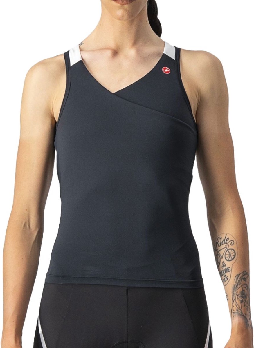 Castelli Fietsshirt mouwloos Dames Zwart Wit - SOLARIS TOP SKYLIGHT-POP BLACK-XL