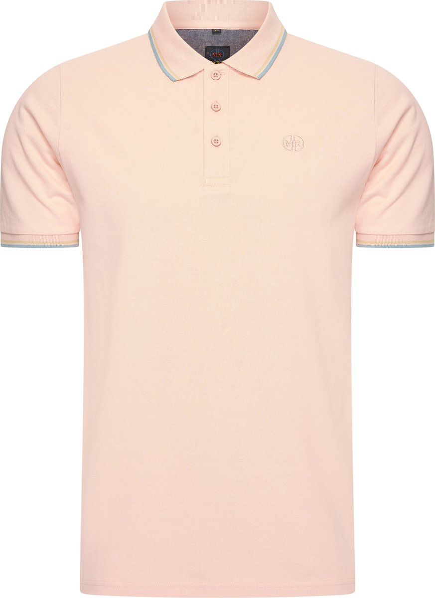 Mario Russo Polo shirt Edward - Polo Shirt Heren - Poloshirts heren - Katoen - Perzik Oranje