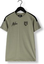 Malelions Transfer T-shirt Polo's & T-shirts Jongens - Polo shirt - Taupe - Maat 152