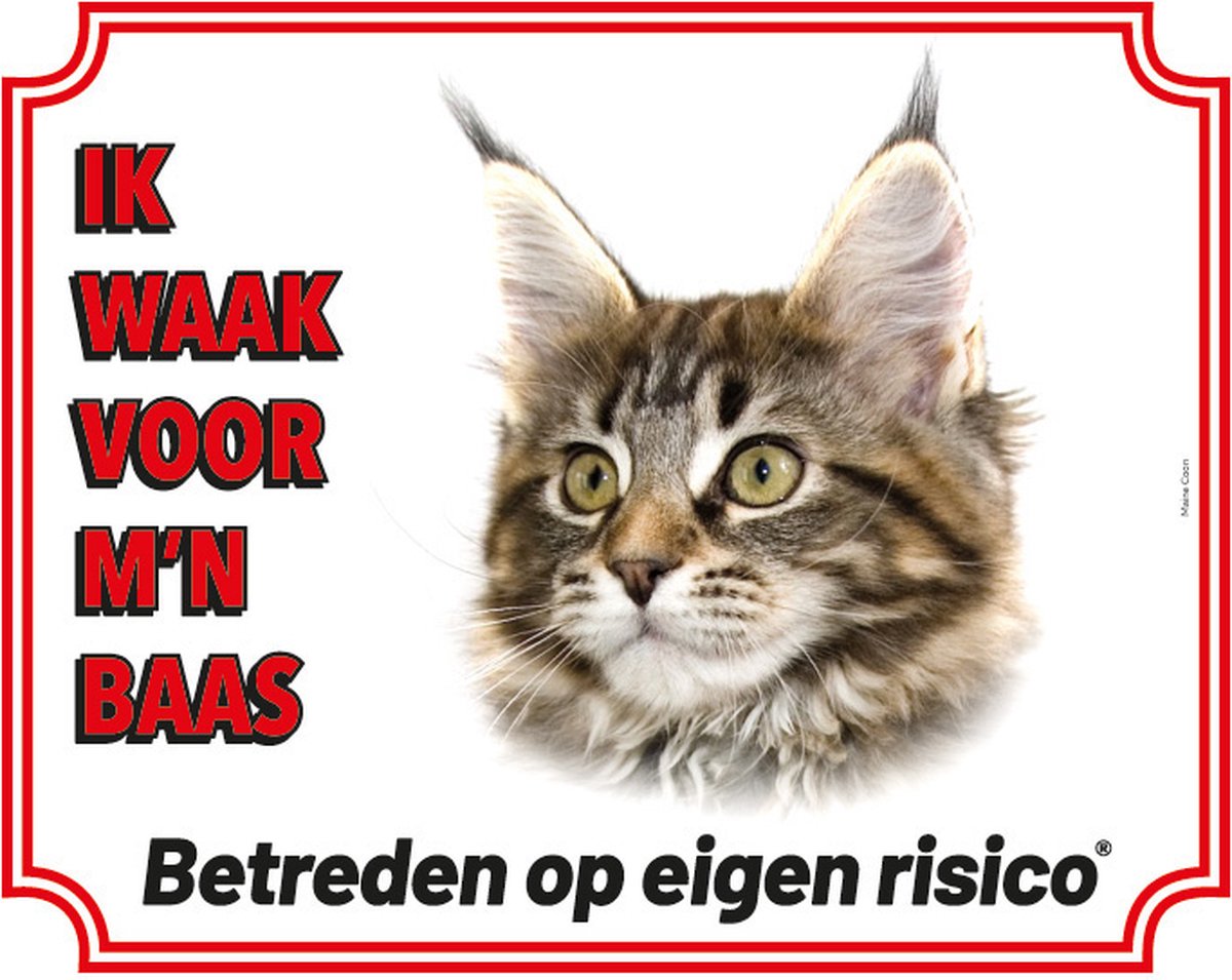 Bol.com Maine Coon waakbord - Ik waak voor m'n baas aanbieding
