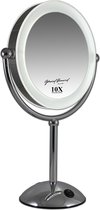 Gérard Brinard miroir de maquillage éclairé Miroir LED avec batterie et câble USB - grossissement 10x - miroirs Ø22cm