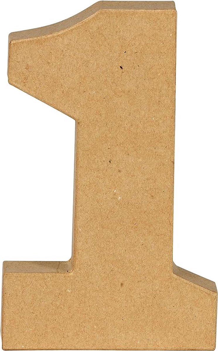Decopatch cijfer - 20 cm - Papier marche - Cijfer 1