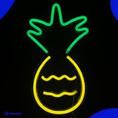 Neon Lamp - Ananas - Incl. Ophanghaakjes - Neon Sign - Neon Verlichting - Neon Led Lamp - Wandlamp