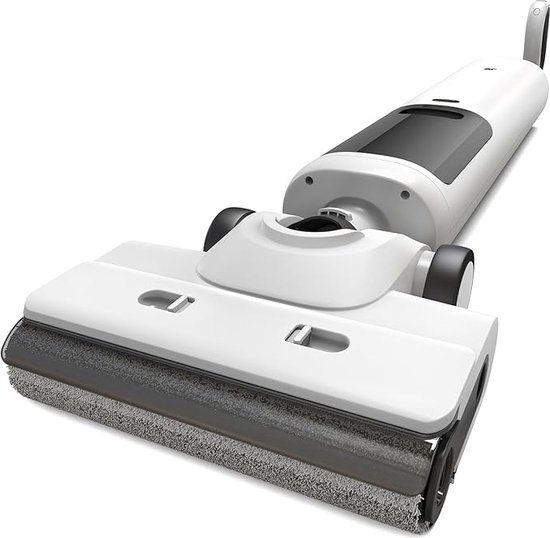 N8WERK Battery Floor Cleaner, 3-in-1, Vacuum, Wet and Dry Mopping, Up to 60 Minutes Running Time, LED Display, Self-Cleaning, Handle Operation, Wireless