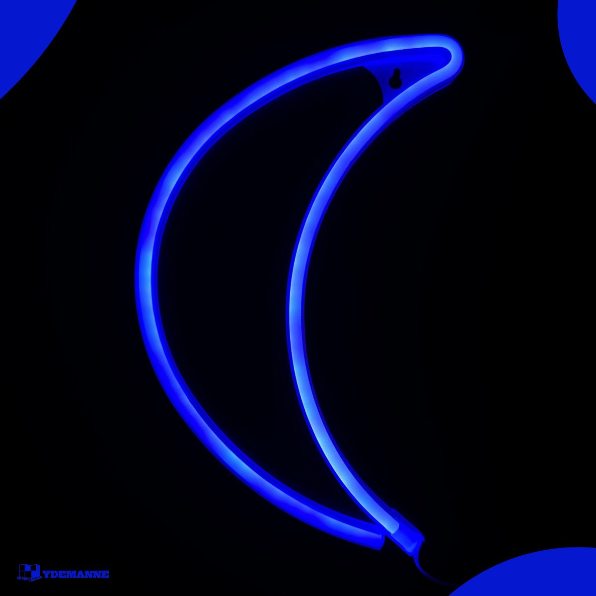 Neon Lamp - Maan Blauw - USB of Batterijen - Neon Verlichting - Neon Led Lamp - Neon Wandlamp
