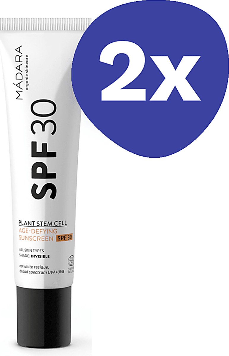 Madara Plant Stem Cell Age Protecting Sunscreen Face SPF 30 (2x 40ml)
