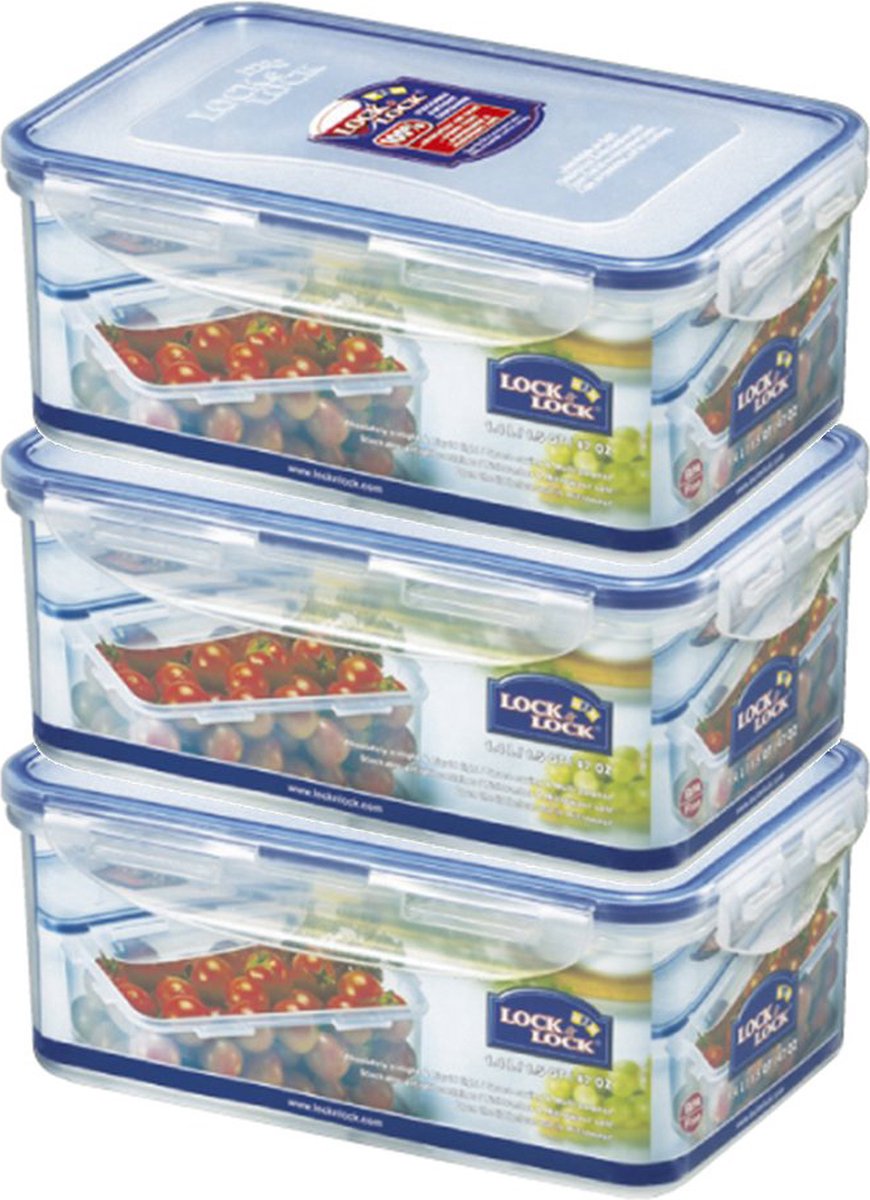 Lock&Lock Kaasdoos - Bewaardoos Kaas - Vershoudbakjes set met deksel - Diepvriesbakjes - Bewaarbakjes - Diepvriesdozen - Vershouddoos - Set van 3 stuks - 1,4 liter - Luchtdicht - Met vochtrooster - Transparant - LocknLock — cadeau in Cadeau-ideeën - foto 8