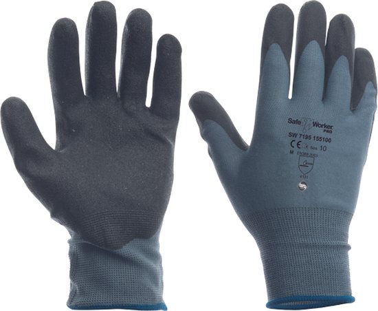 Safeworker SafeWorker LUTS SW 7195 PRO handschoen 01080188 - 12 stuks - Grijs - 9 ...