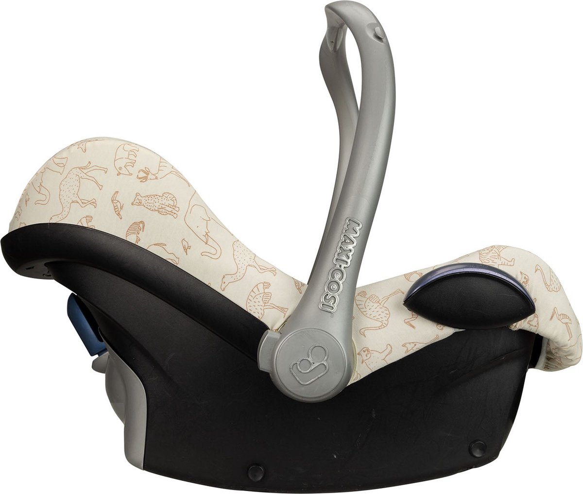 Maxi Cosi hoes Pebble Cabriofix Citi - Autostoelhoes Groep 0 - Zacht Katoen - Met Waterdichte Voering ter Bescherming van je Autostoel - Perfecte Pasvorm - Combineer met de Bijpassende Ukje Zonnekap Voetenzak en Gordelbeschermer - Safari – foto 3