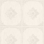 Barok behang Profhome 961992-GU textiel behang gestructureerd in barok stijl mat beige grijs 5,33 m2