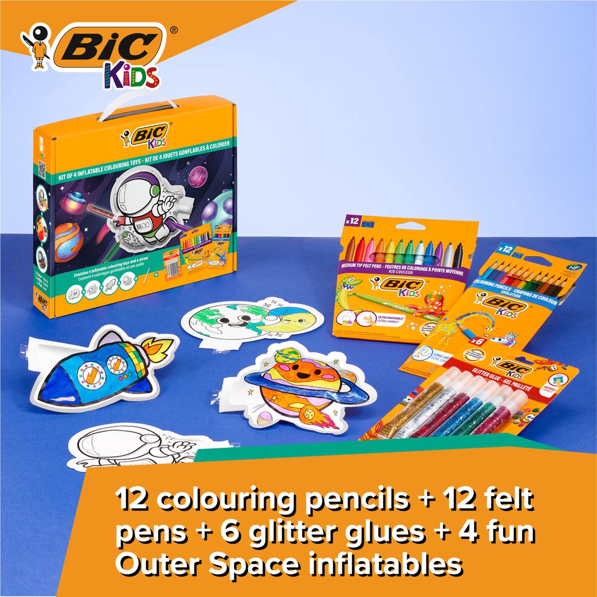 BIC Kids Tekenset voor Kinderen - Incl. Opblaasbare Speeltjes met Ruimtedesign - 18 Stuks — afbeelding 5