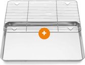 YUGN Taartrooster met Oven Bakplaat - 40.5 cm - RVS - Koelrek - Ideaal voor Taart Decoratie - eBook Toegang - Cadeautip